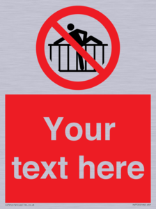 PA7725: Custom prohibition do not cross barrier