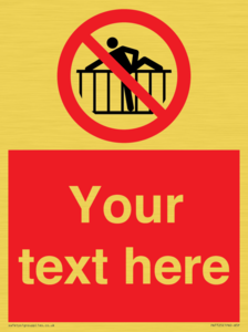 PA7725: Custom prohibition do not cross barrier