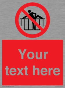 PA7725: Custom prohibition do not cross barrier