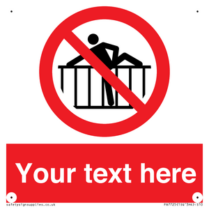 PA7725: Custom prohibition do not cross barrier