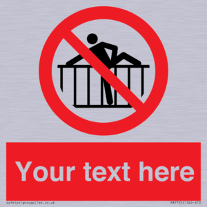 PA7725: Custom prohibition do not cross barrier