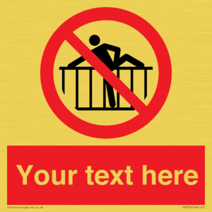 PA7725: Custom prohibition do not cross barrier