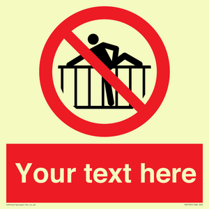 PA7725: Custom prohibition do not cross barrier