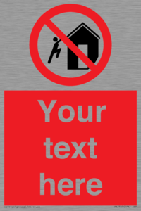 PA7727: Custom prohibition do not climb on structures