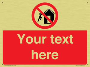 PA7727: Custom prohibition do not climb on structures