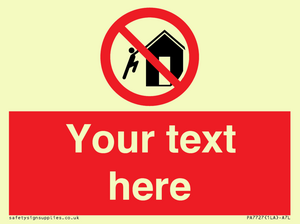 PA7727: Custom prohibition do not climb on structures