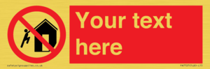 PA7727: Custom prohibition do not climb on structures