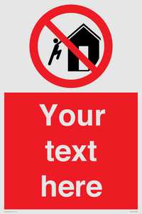 PA7727: Custom prohibition do not climb on structures