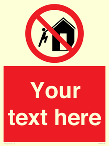 PA7727: Custom prohibition do not climb on structures