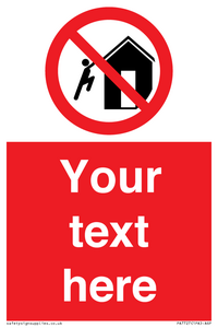 PA7727: Custom prohibition do not climb on structures