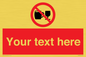 PA7728: Custom Sign with Do not drink alcohol symbol