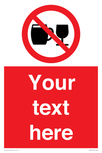 PA7728: Custom Sign with Do not drink alcohol symbol