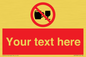 PA7728: Custom Sign with Do not drink alcohol symbol