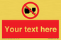 PA7728: Custom Sign with Do not drink alcohol symbol