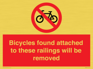 PA7864: Bicycles found attached to these railings will be removed