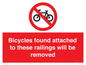 PA7864: Bicycles found attached to these railings will be removed