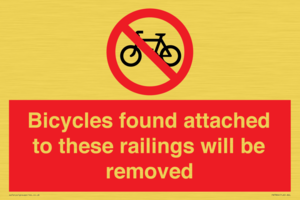 PA7864: Bicycles found attached to these railings will be removed