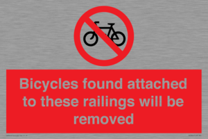 PA7864: Bicycles found attached to these railings will be removed