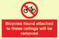 PA7864: Bicycles found attached to these railings will be removed