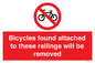 PA7864: Bicycles found attached to these railings will be removed