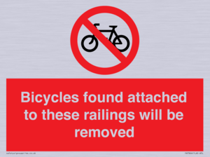PA7864: Bicycles found attached to these railings will be removed