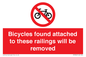 PA7864: Bicycles found attached to these railings will be removed