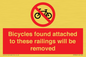 PA7864: Bicycles found attached to these railings will be removed