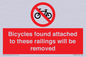 PA7864: Bicycles found attached to these railings will be removed