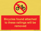 PA7864: Bicycles found attached to these railings will be removed
