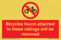 PA7864: Bicycles found attached to these railings will be removed