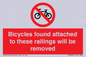 PA7864: Bicycles found attached to these railings will be removed