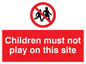 PC534: children must not play on this site
