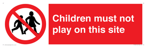 PC534: children must not play on this site