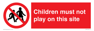 PC534: children must not play on this site