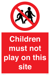 PC534: children must not play on this site