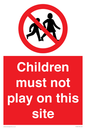 PC534: children must not play on this site
