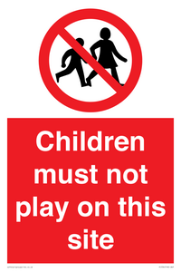 PC534: children must not play on this site