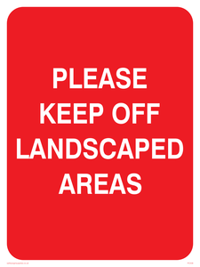 PC538: keep off landscaped areas