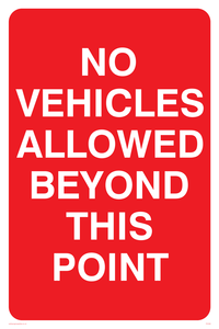 PC539: no vehicles beyond this point