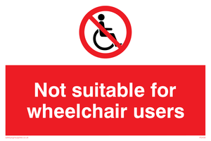 PD456: not suitable for wheelchairs
