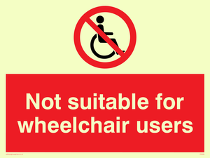 PD456: not suitable for wheelchairs