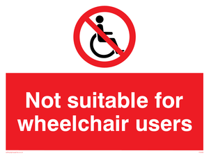 PD456: not suitable for wheelchairs