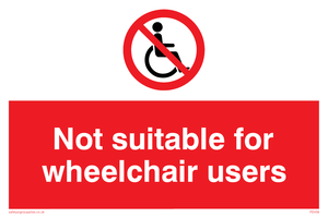 PD456: not suitable for wheelchairs