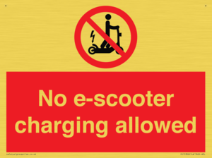 PE15302: No e-scooter charging allowed