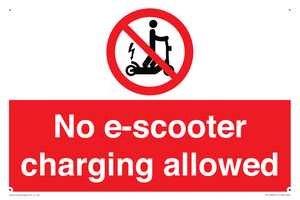 PE15302: No e-scooter charging allowed