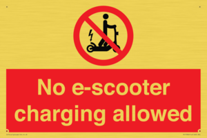 PE15302: No e-scooter charging allowed