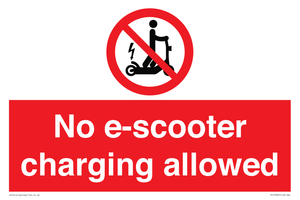 PE15302: No e-scooter charging allowed