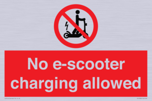 PE15302: No e-scooter charging allowed