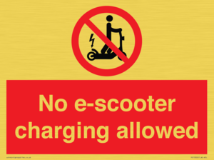 PE15302: No e-scooter charging allowed