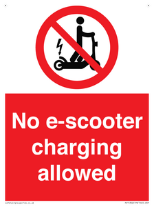 PE15302: No e-scooter charging allowed